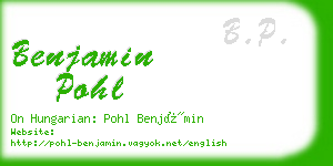 benjamin pohl business card